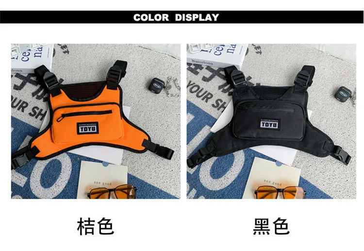 Tactical chest bag, vest chest bag, cycling light work bag, outdoor sports multi