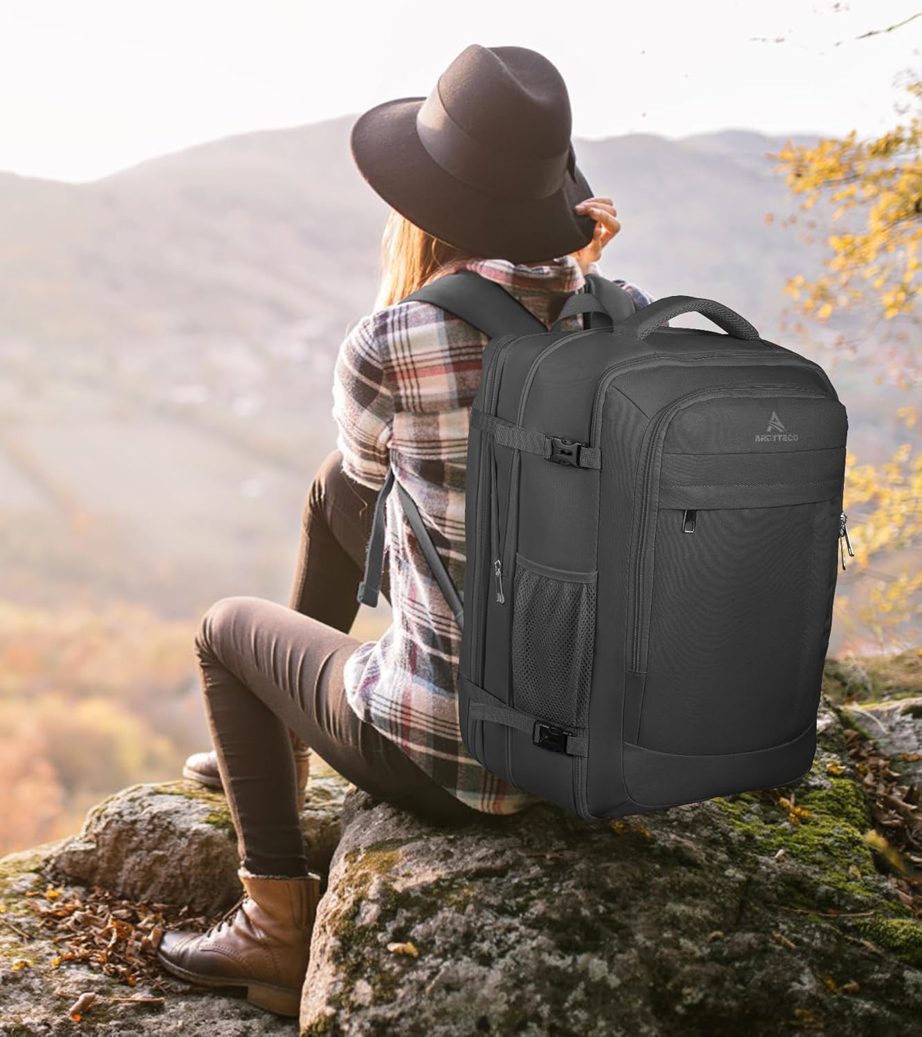 Mochila para portátil extragrande expandible de 50 l