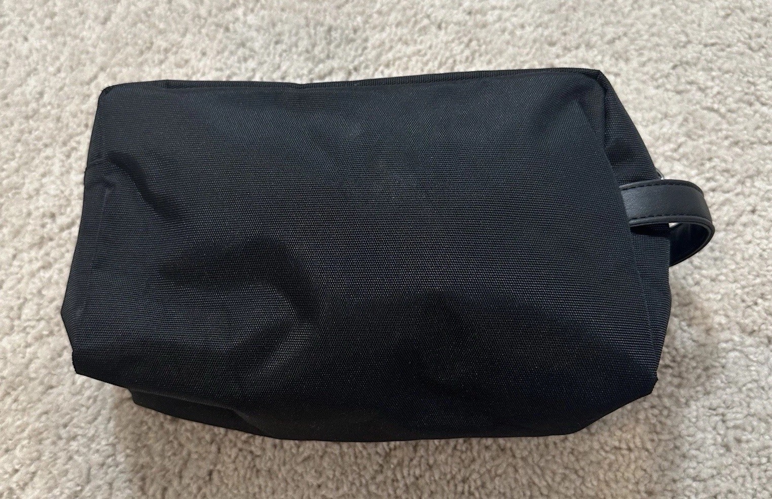 True Religion Toiletry Bag Black Dopp Kit Travel Pouch Canvass