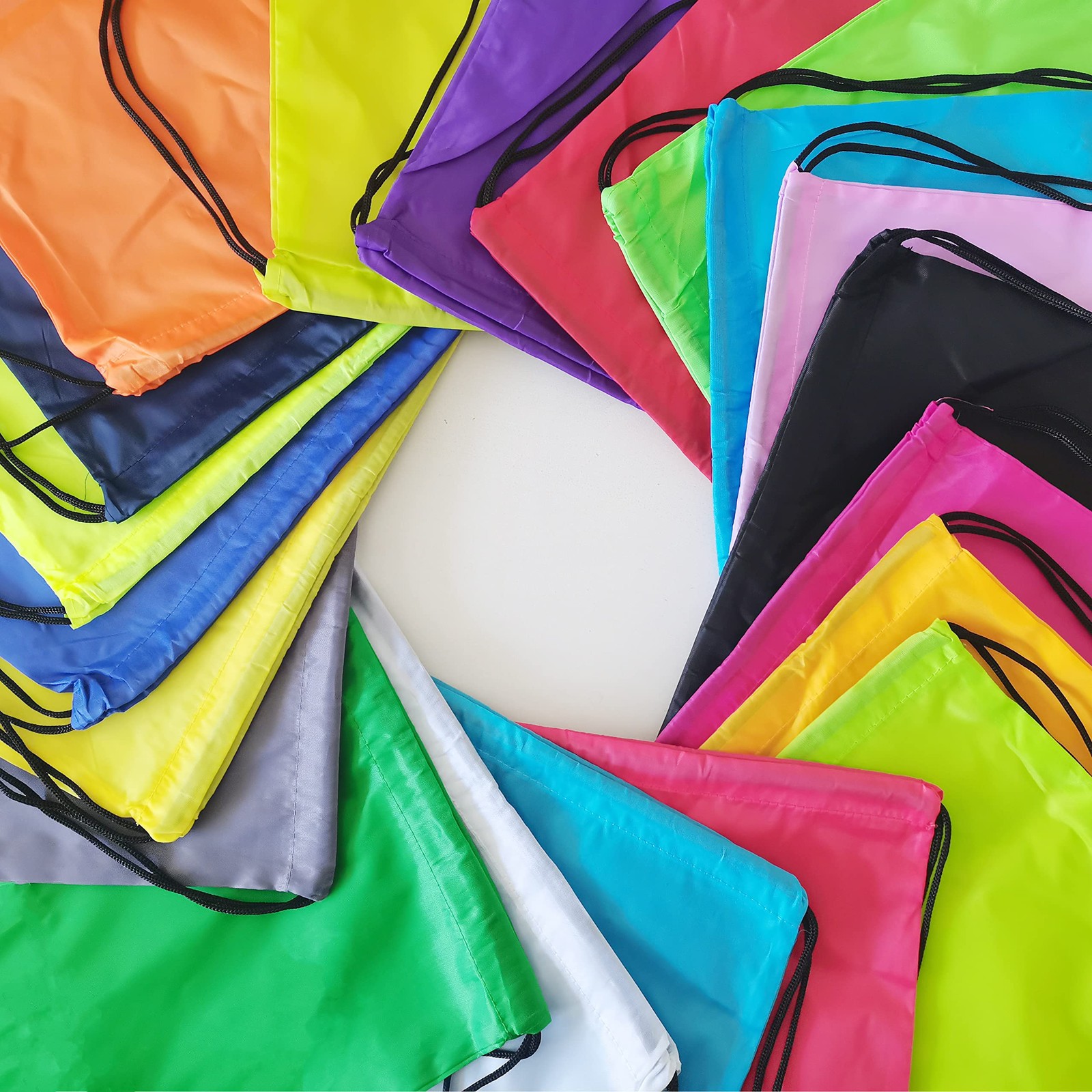 60 Pieces Drawstring Backpack Bags Sports Sackpack Bulk Cinch Gym Bag For Men…