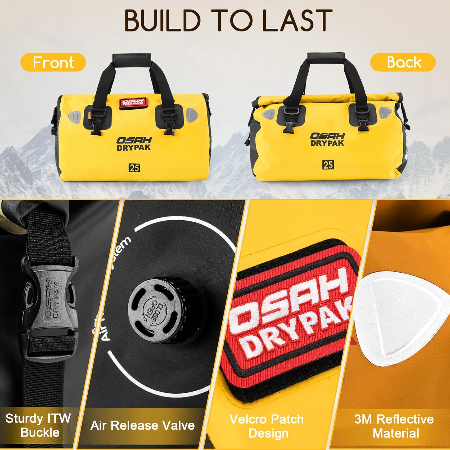 Waterproof Duffel Bag – Motorcycle Dry Bag Tail Bag with Large Storage Space, Wa