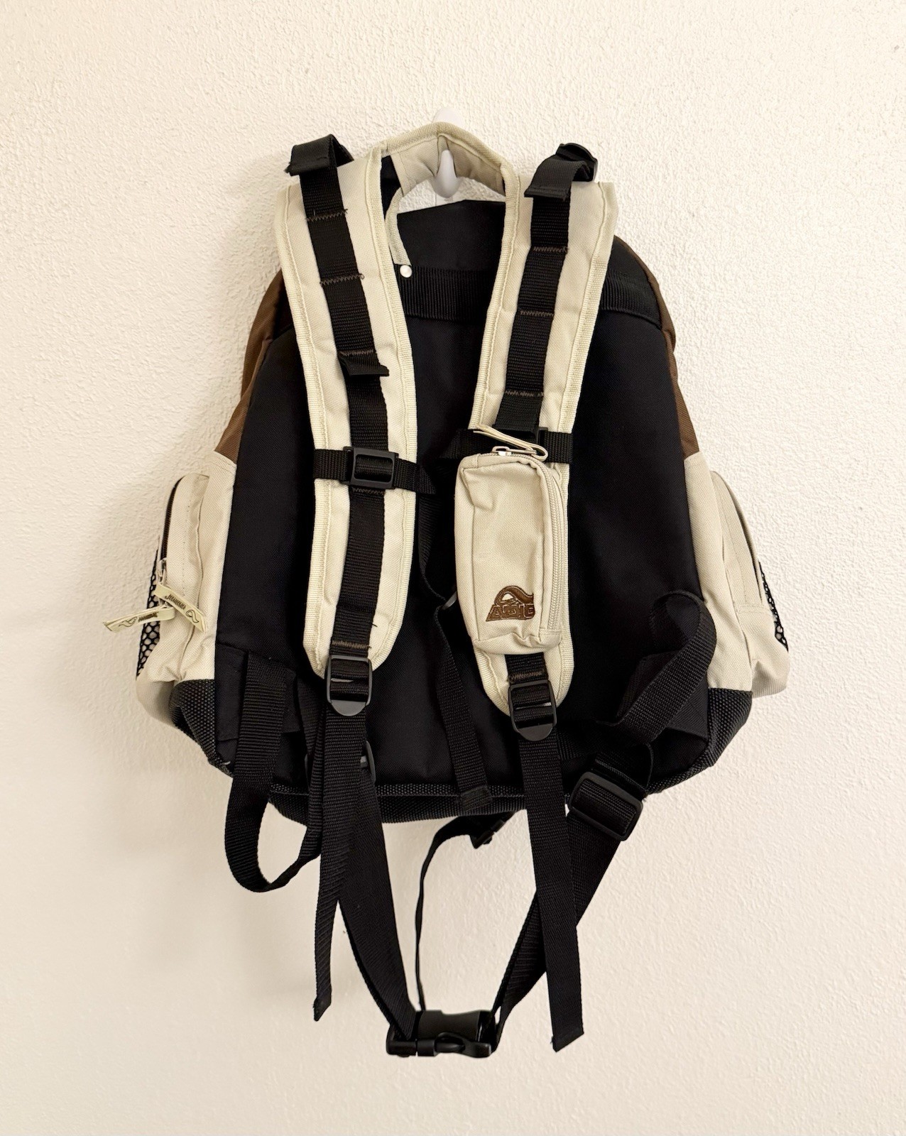 Vintage Adio Skateboarding Backpack Tan/Brown