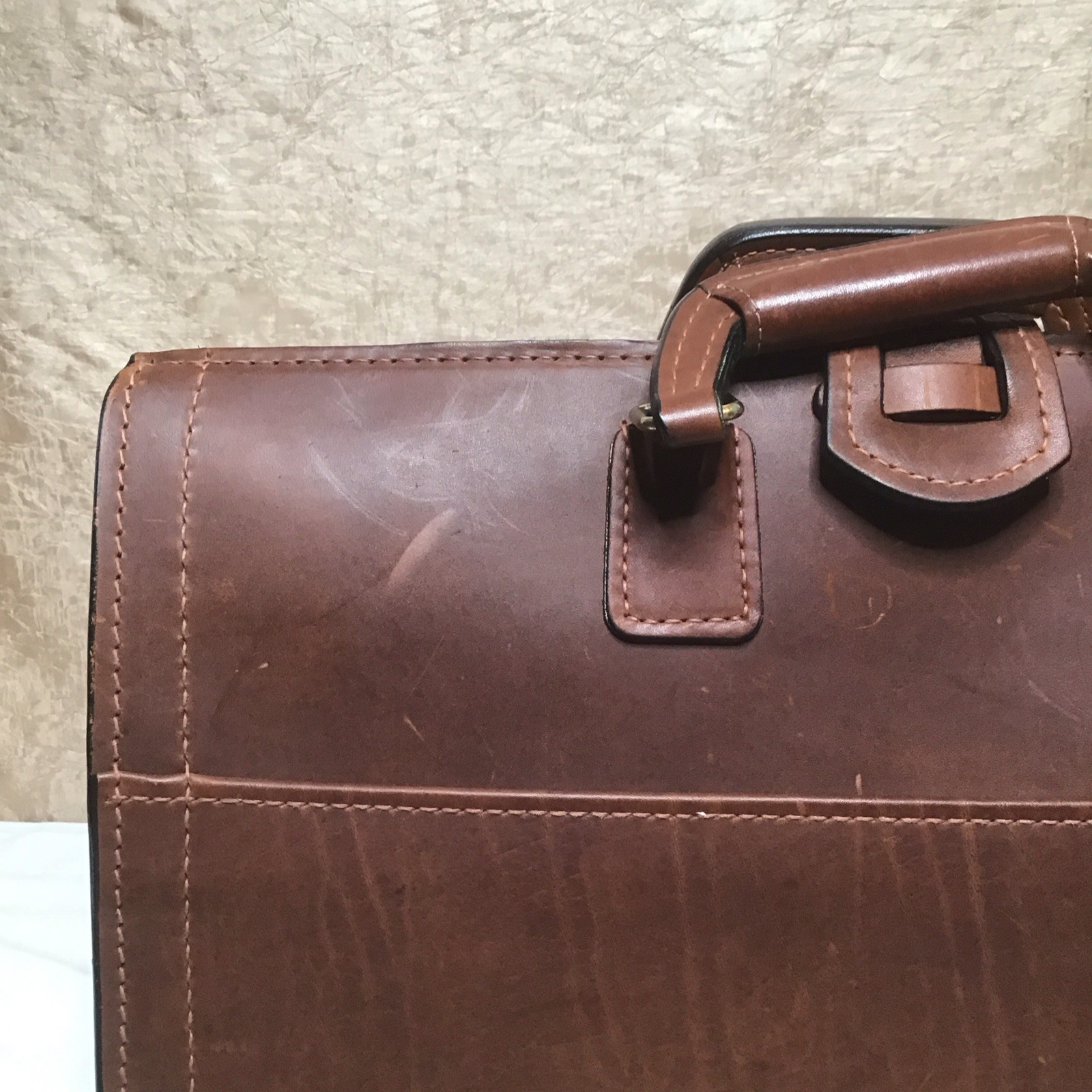 Vintage Leather SCHLESINGER Doctor Attorney Briefcase Attache Bag