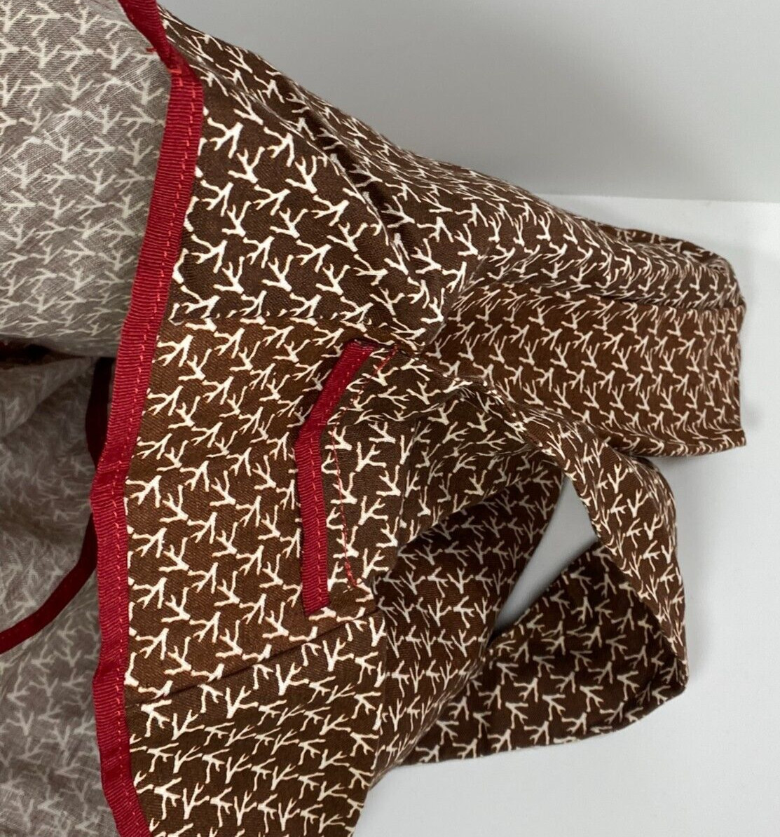 NEW ISAIA NAPOLI LINEN BROWN / WHITE CROSSBODY MESSENGER BAG ~ $275