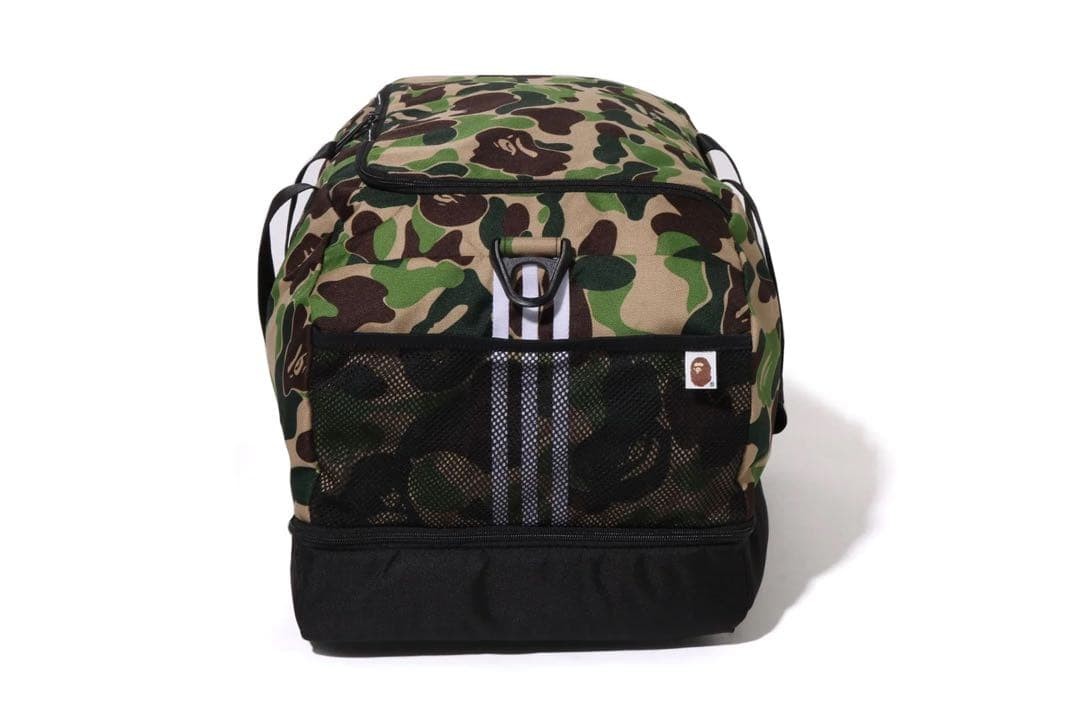 A BATHING APE BAPE Adidas Duffle Bag NS 58x30x29cm CREGRN New