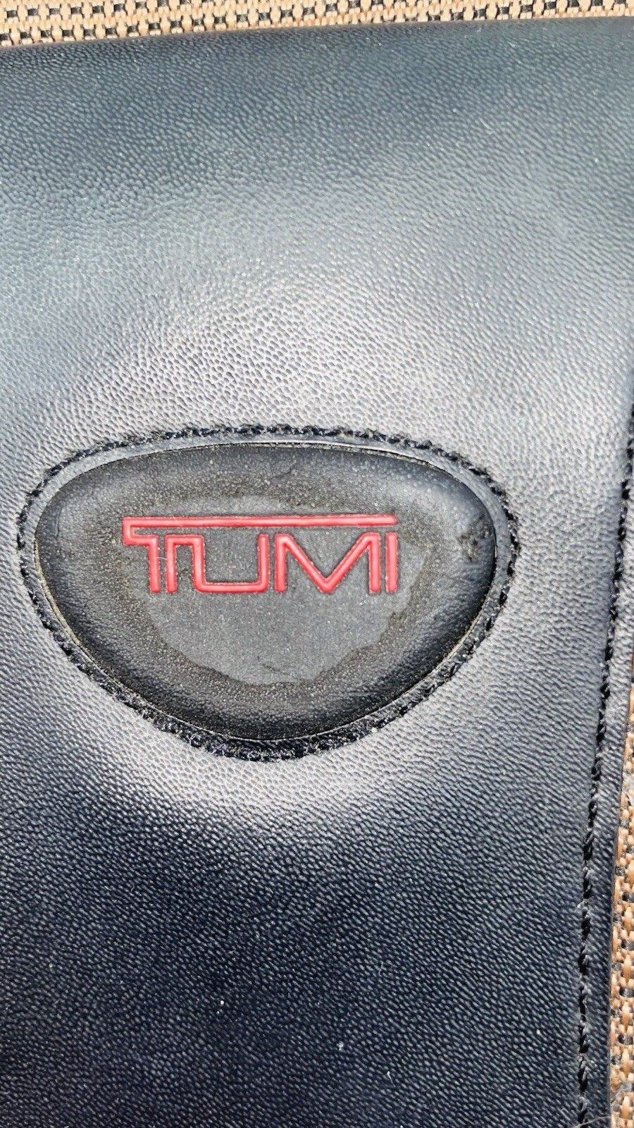 TUMI T2 Shoulder Messenger Crossbody Sling Laptop Ballistic Nylon Brown Copper