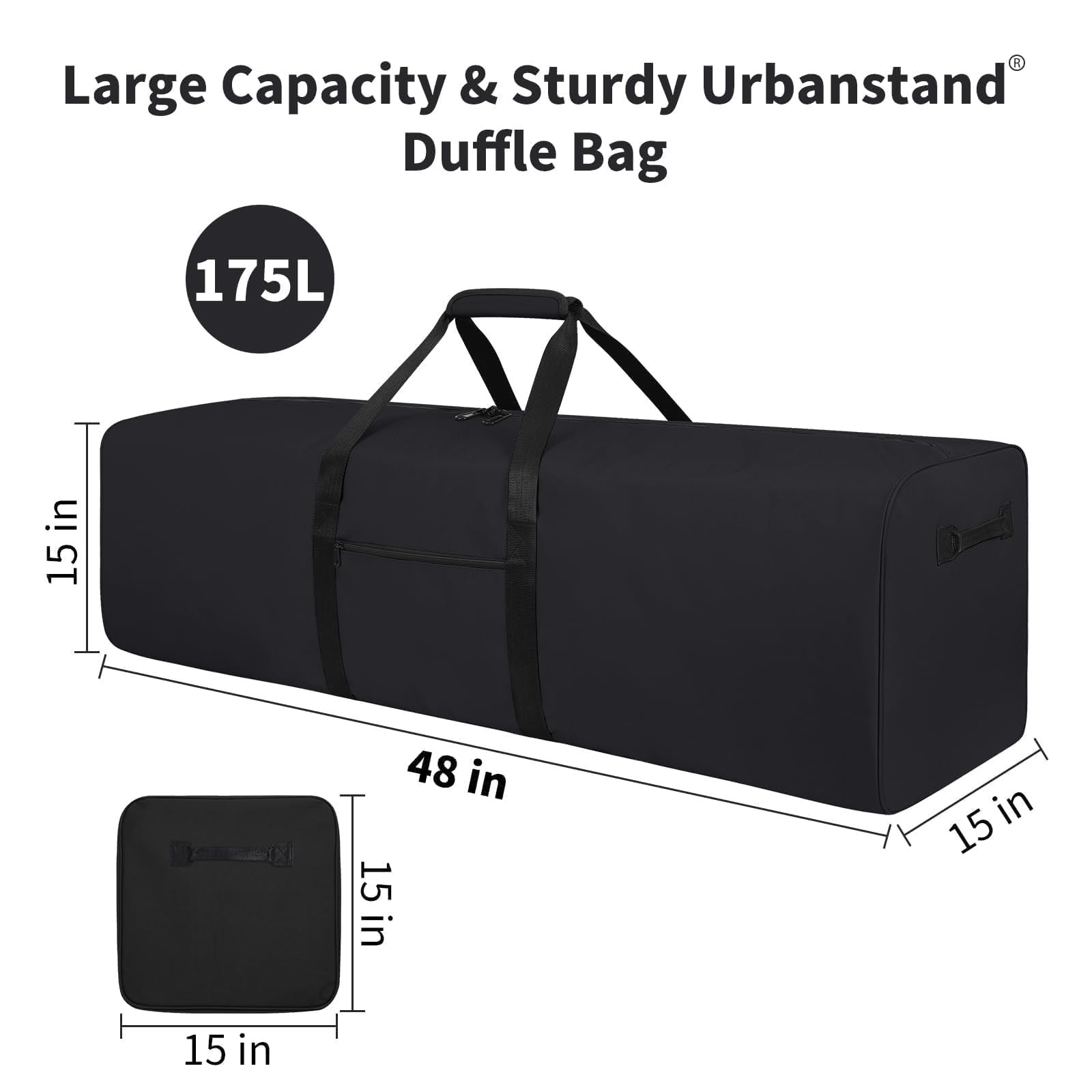 48 Inch Travel Duffle Bag Extra Large Sport Equipment Duffel Bags with 2-way …