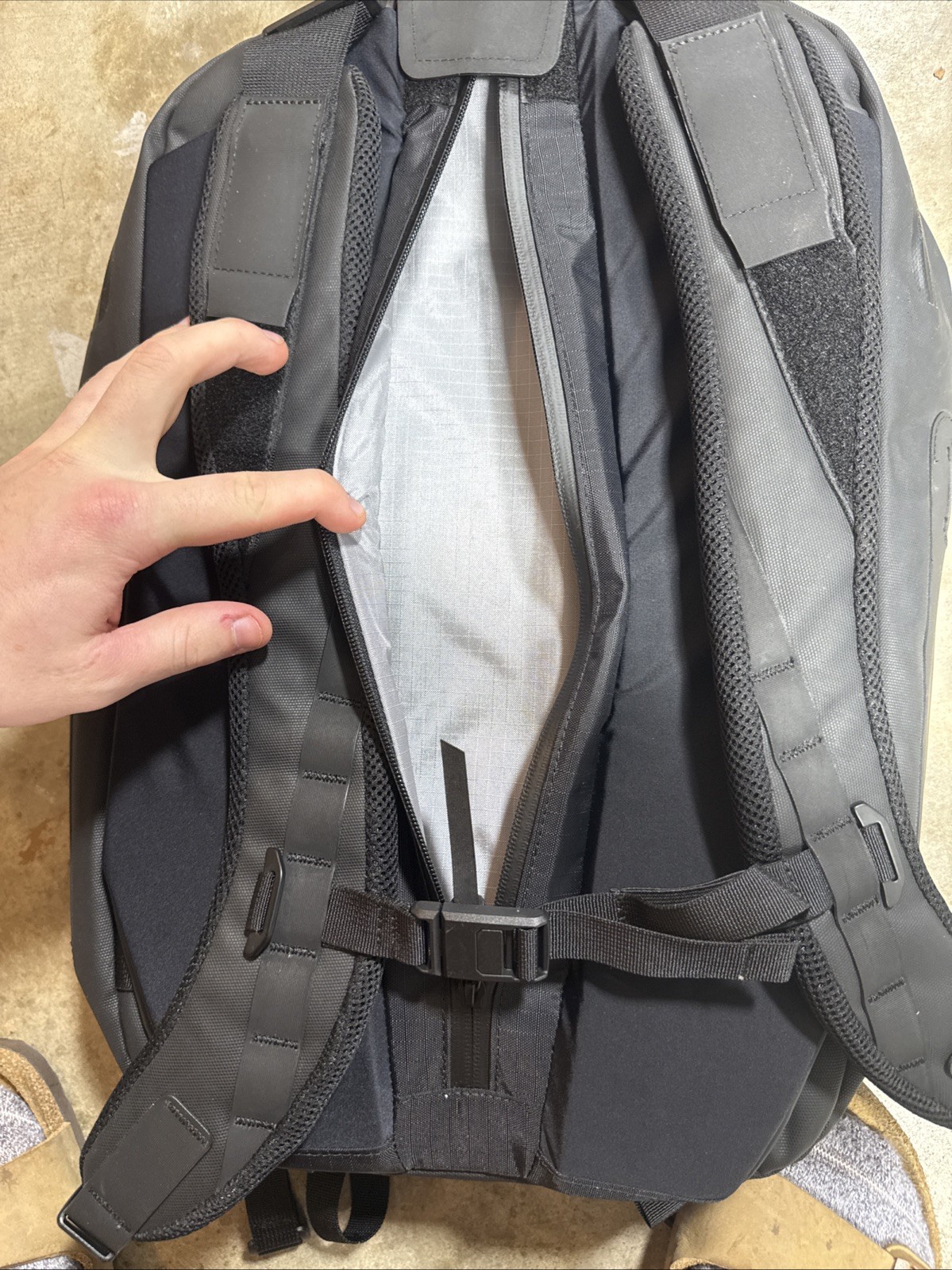 Black Ember Citadel Water Resistant Backpack Black With Laptop Compartment