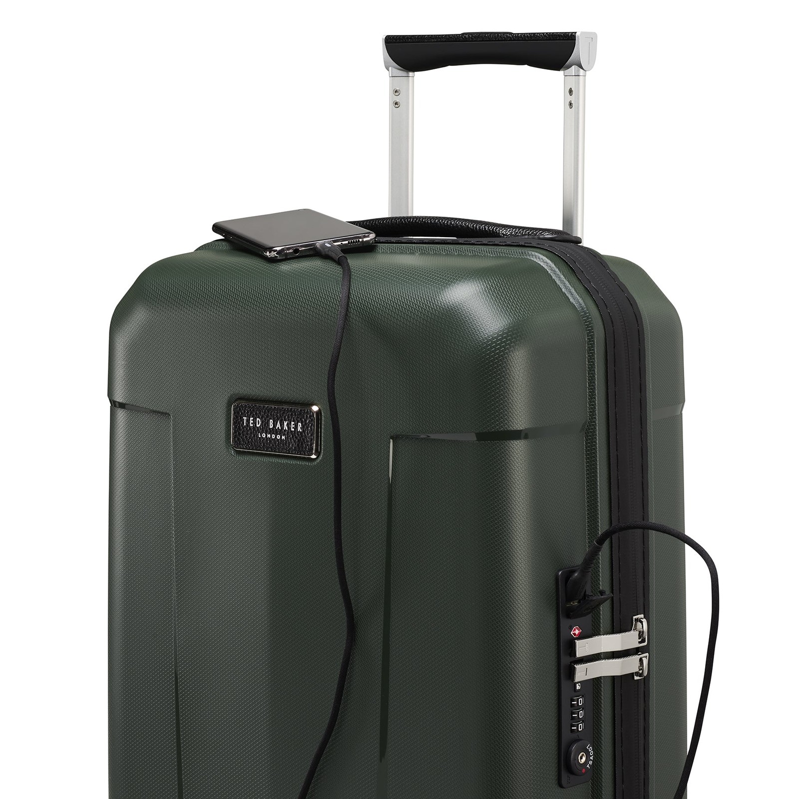 Ted Baker Flying Colours Hardside Trolley 4 Wheel Spinner, 20 Inch Carry On U1