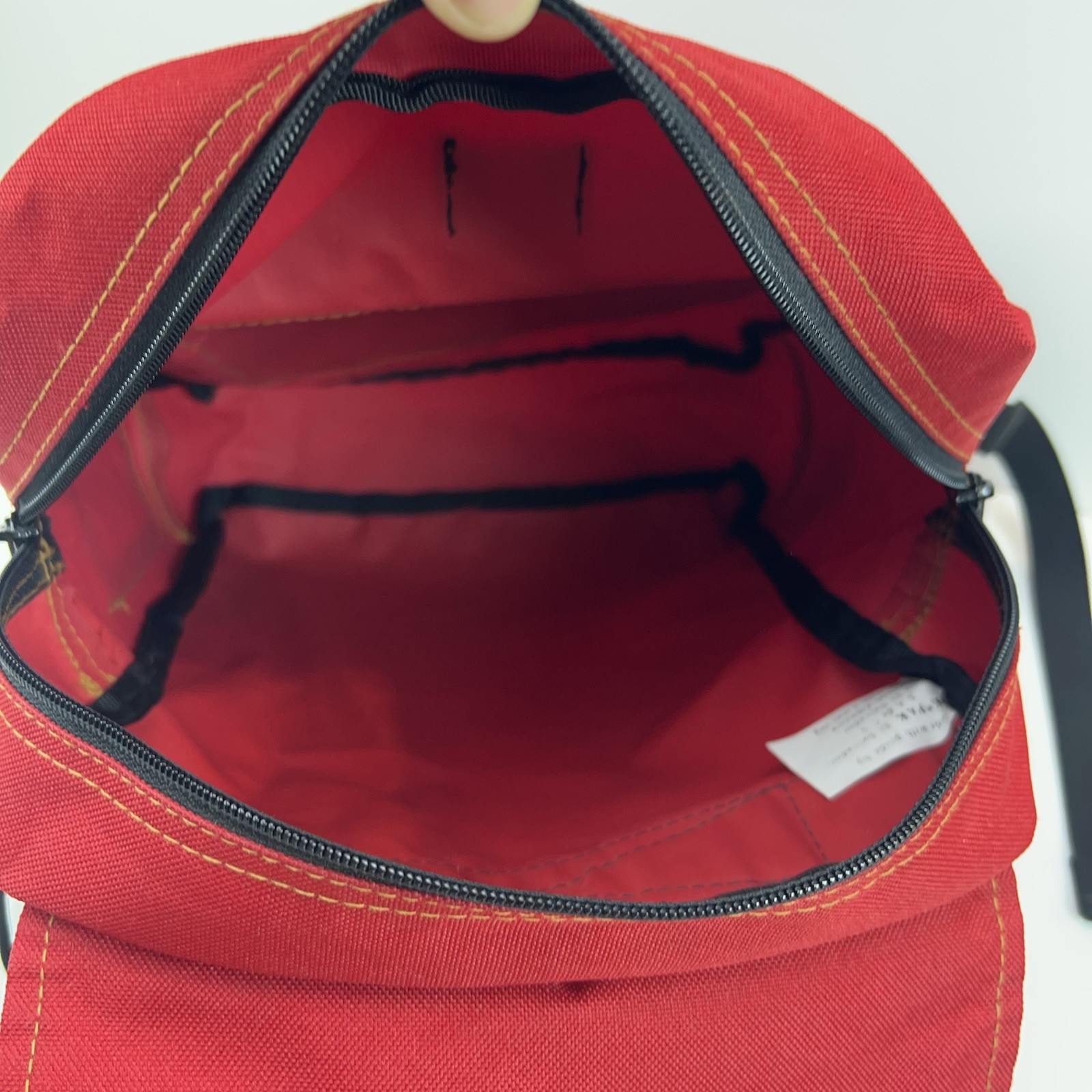 LEVI’S Backpack Canvas Messenger 13” Daypack Bag Snap Flap Adjustable Padded Red