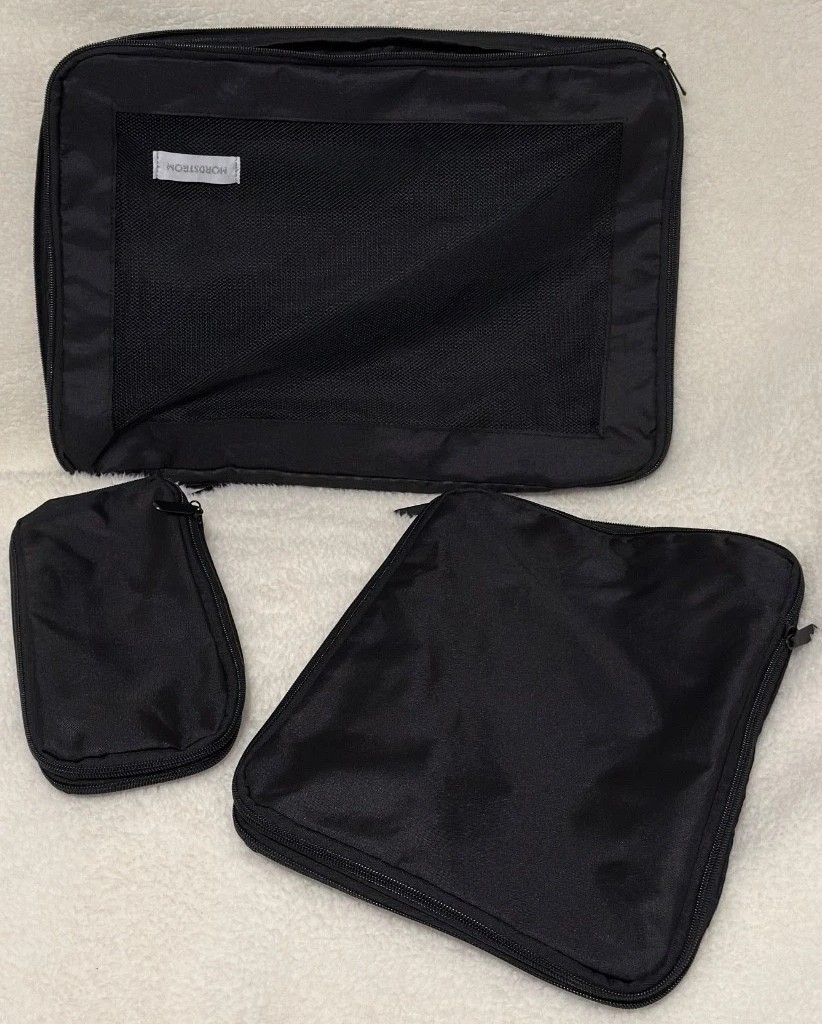 NWT Nordstrom 125 Anniversary (2026) Black/White Logo Tote Bag + 3 Packing Cubes