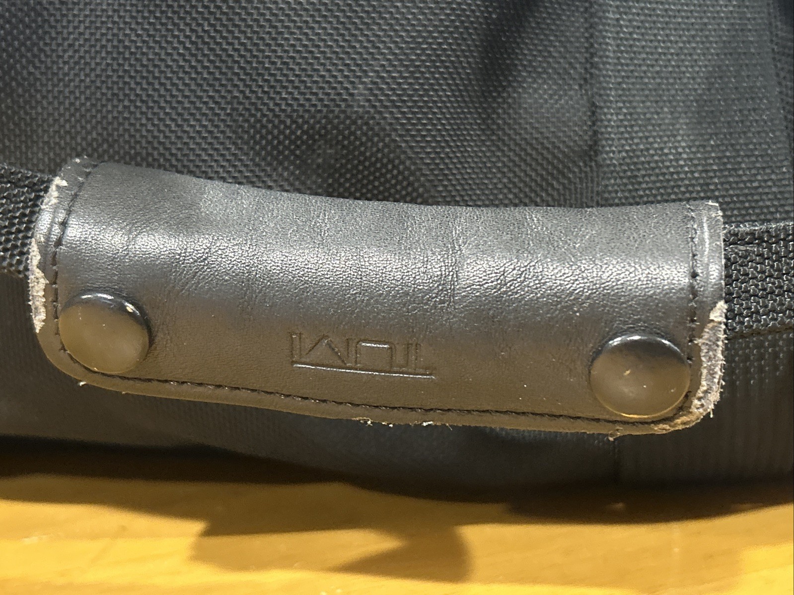 Tumi Alpha Black Ballistic Nylon Overnight Duffle Weekender Bag Made in USA Used