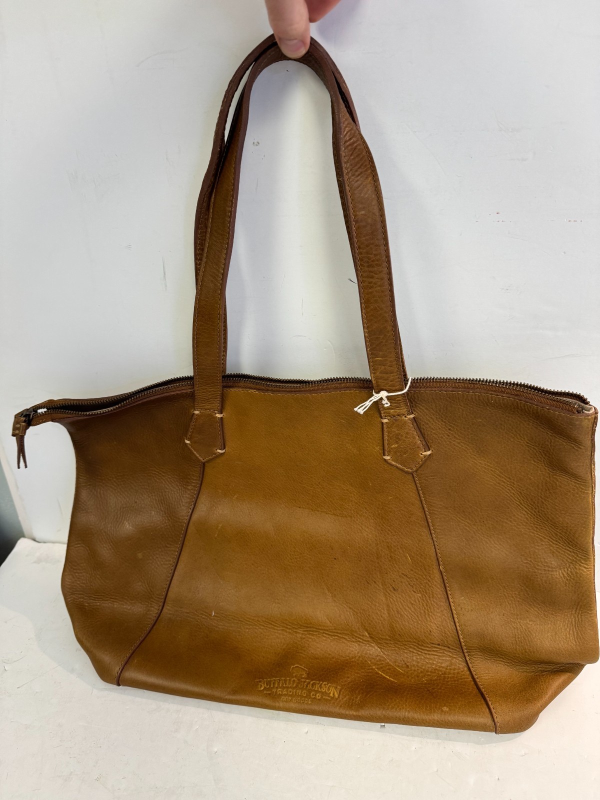 Buffalo Jackson Trading Walker Women’s Leather Tote Large 16″ W (#2) Has Marks