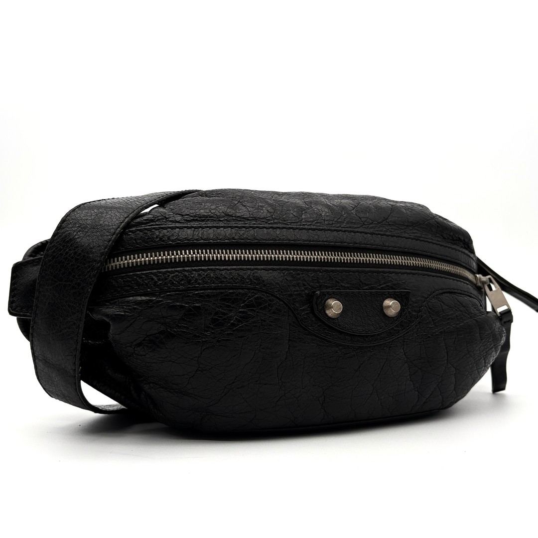 BALENCIAGA Classic Neo Lift Body Bag Waist Pouch Hip Lambskin Used TETT-0