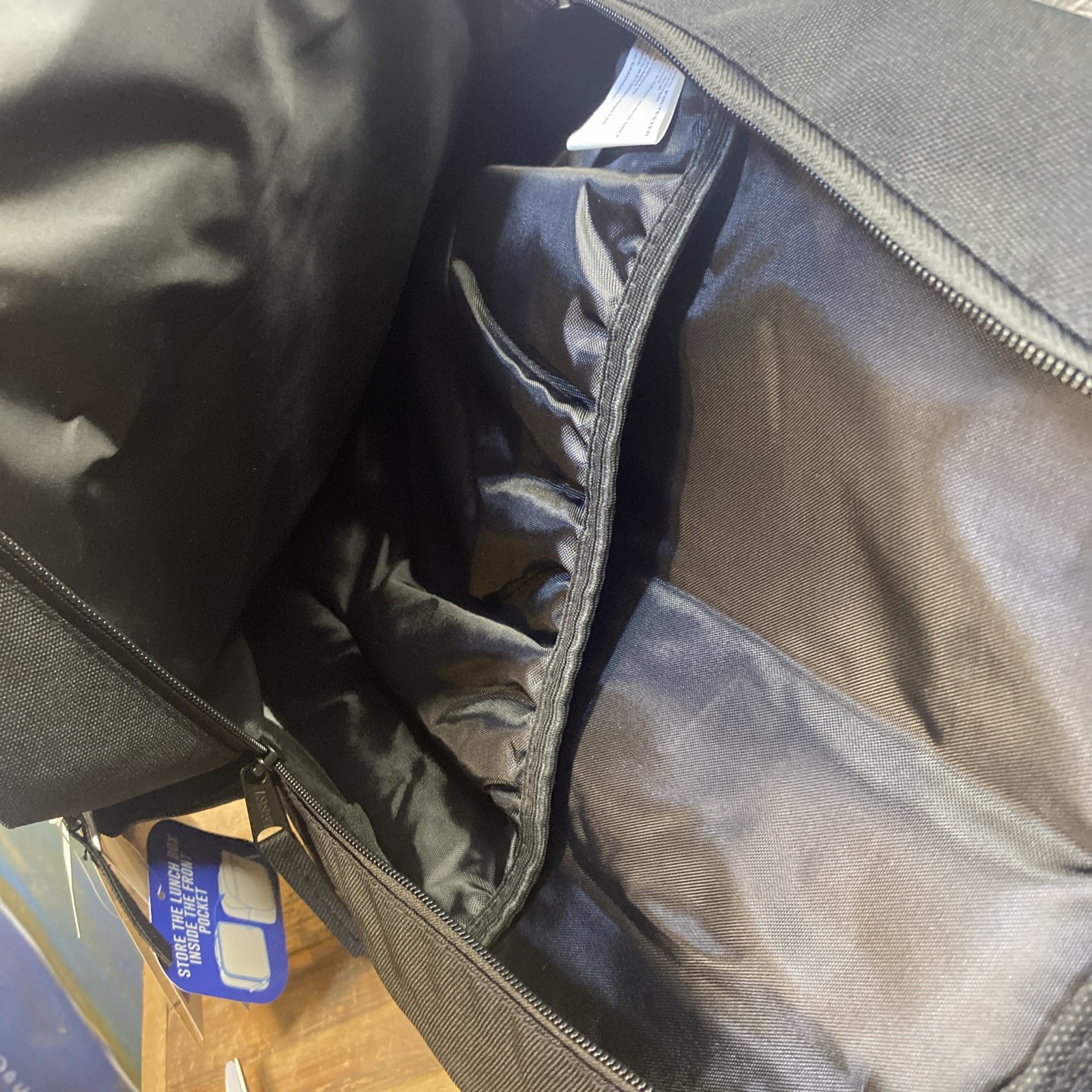 Eastsport Backpack Daypack Black School Laptop Pouch Lunch Bag New With Tags