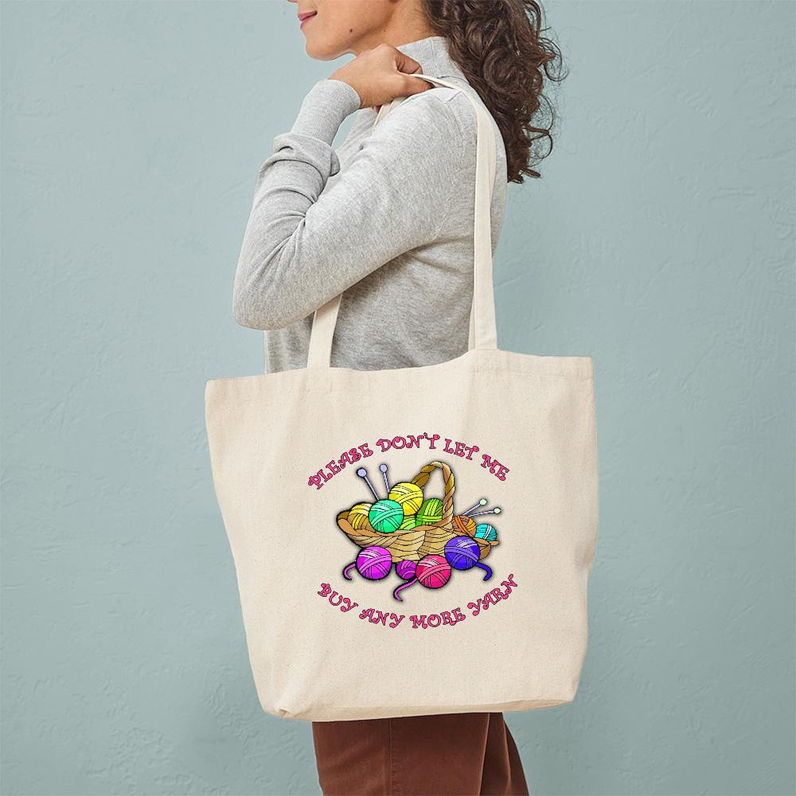 CafePress Too Much Yarn! Knitting Tote Bag (29879067)