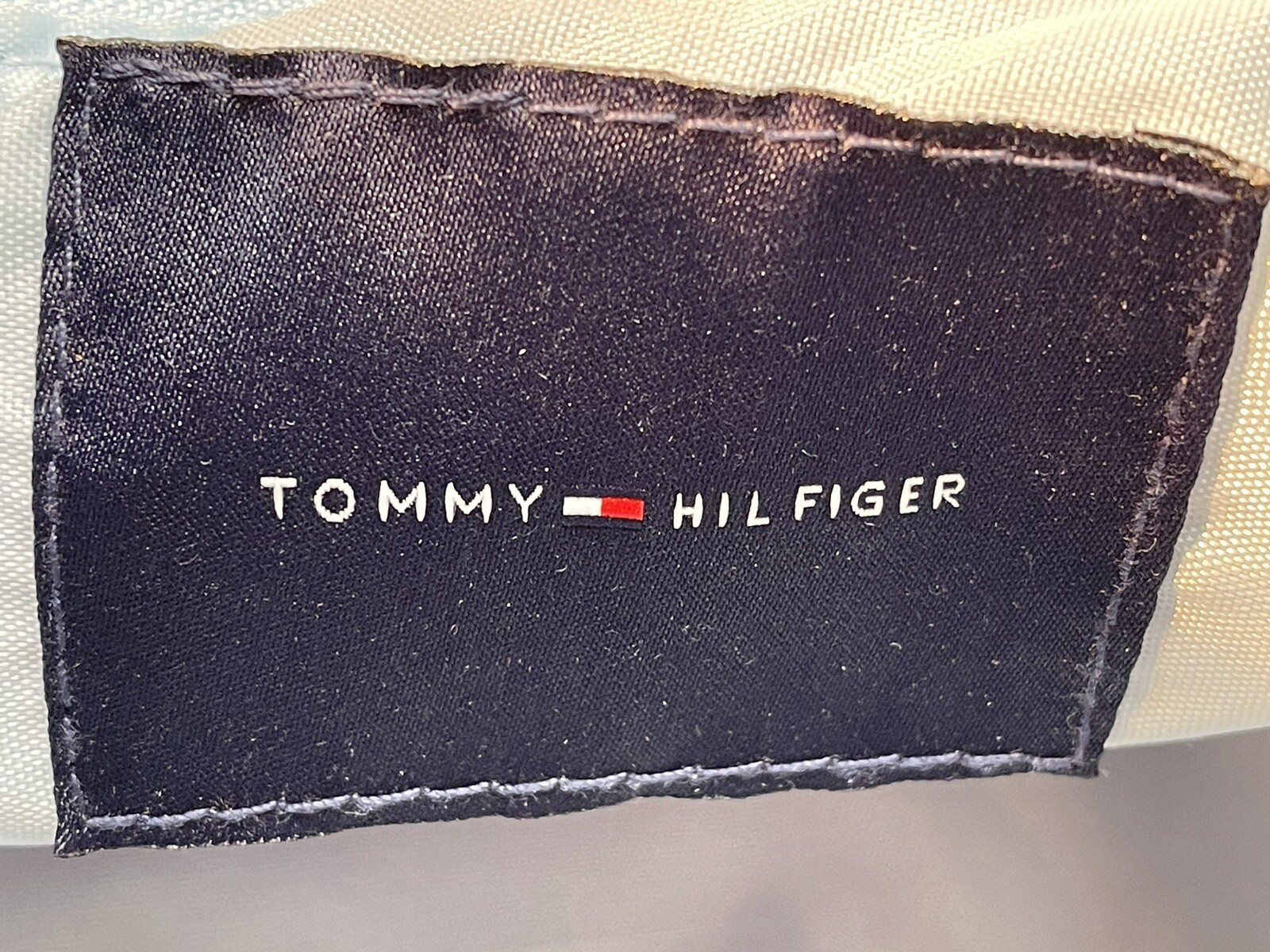 Rare Tommy Hilfiger Spellout Black and Orange Duffel Gym Bag 21 inches Long