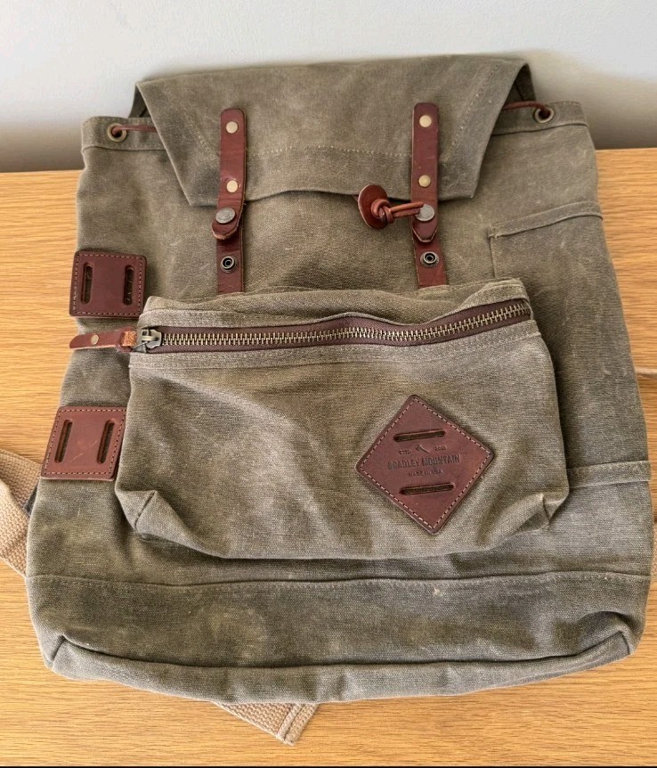 Bradley Mountain Muir Pack Waxed Canvas Backpack Made in the USA…Free Shipping