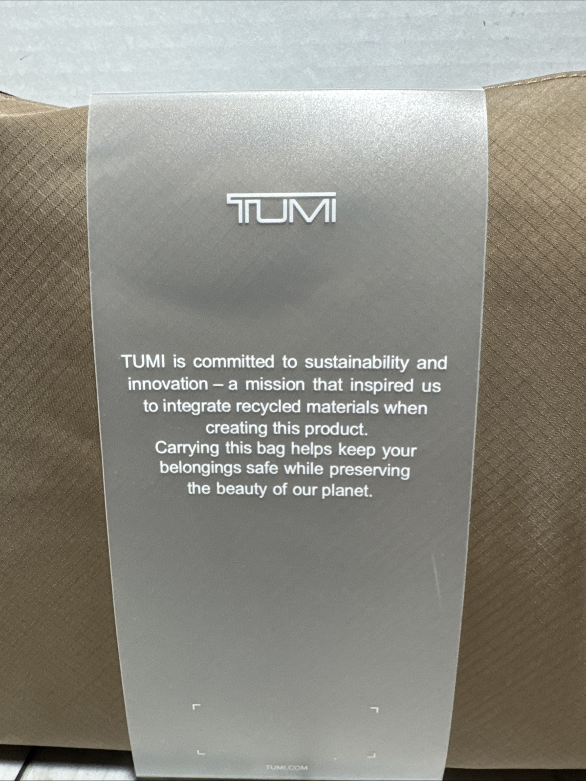 TUMI Alpha Bravo Just In Case® Duffel – Foldable Travel Bag in Khaki NWOT