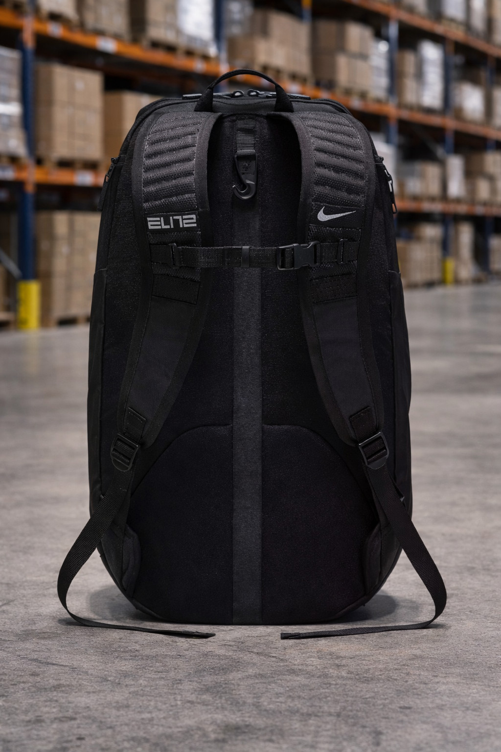 New Nike Elite Hoops Pro Stripes Backpack Black Basketball Gym Bag One Size NWT