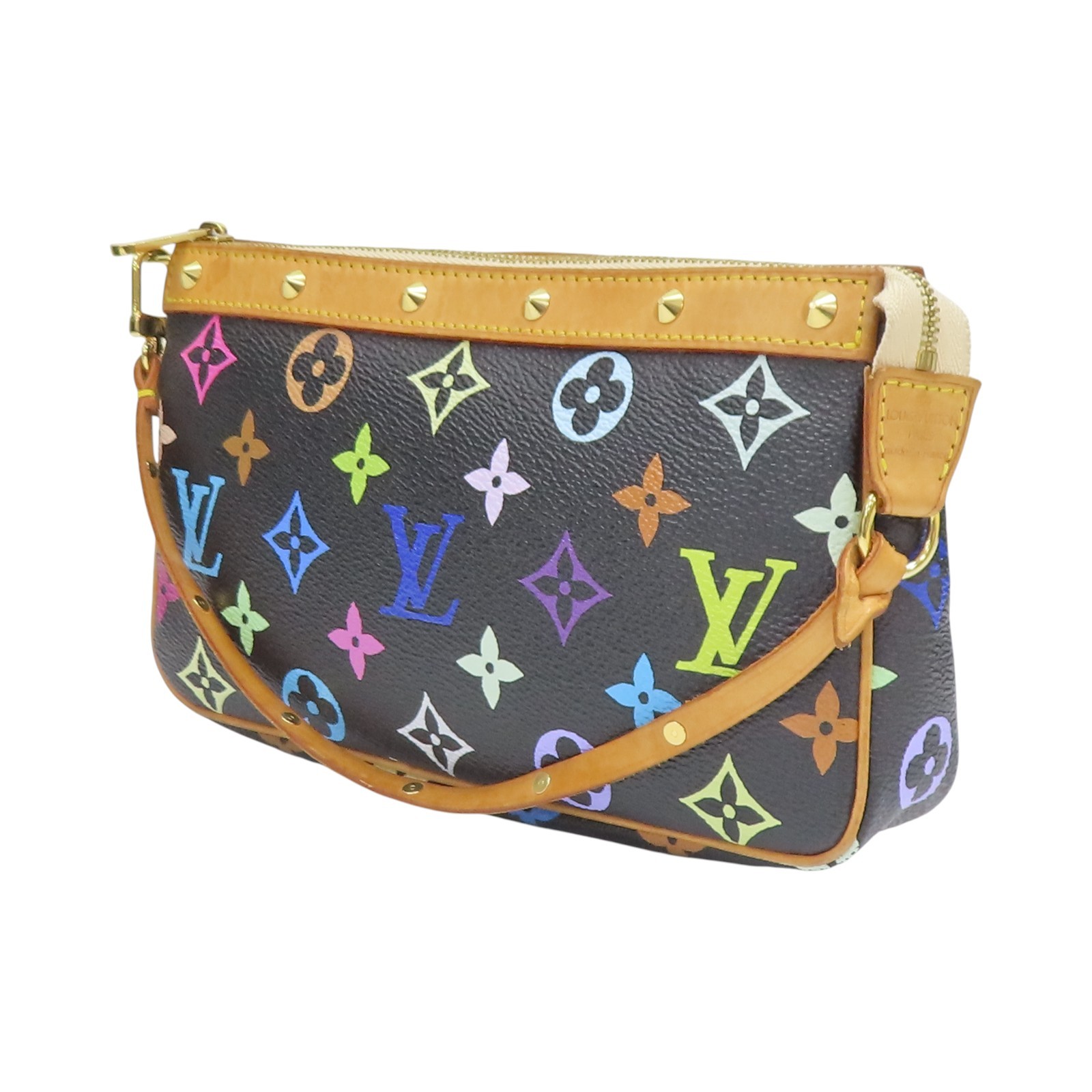 LOUIS VUITTON Pochette Accessoire Shoulder Bag Monogram Multicolor Black