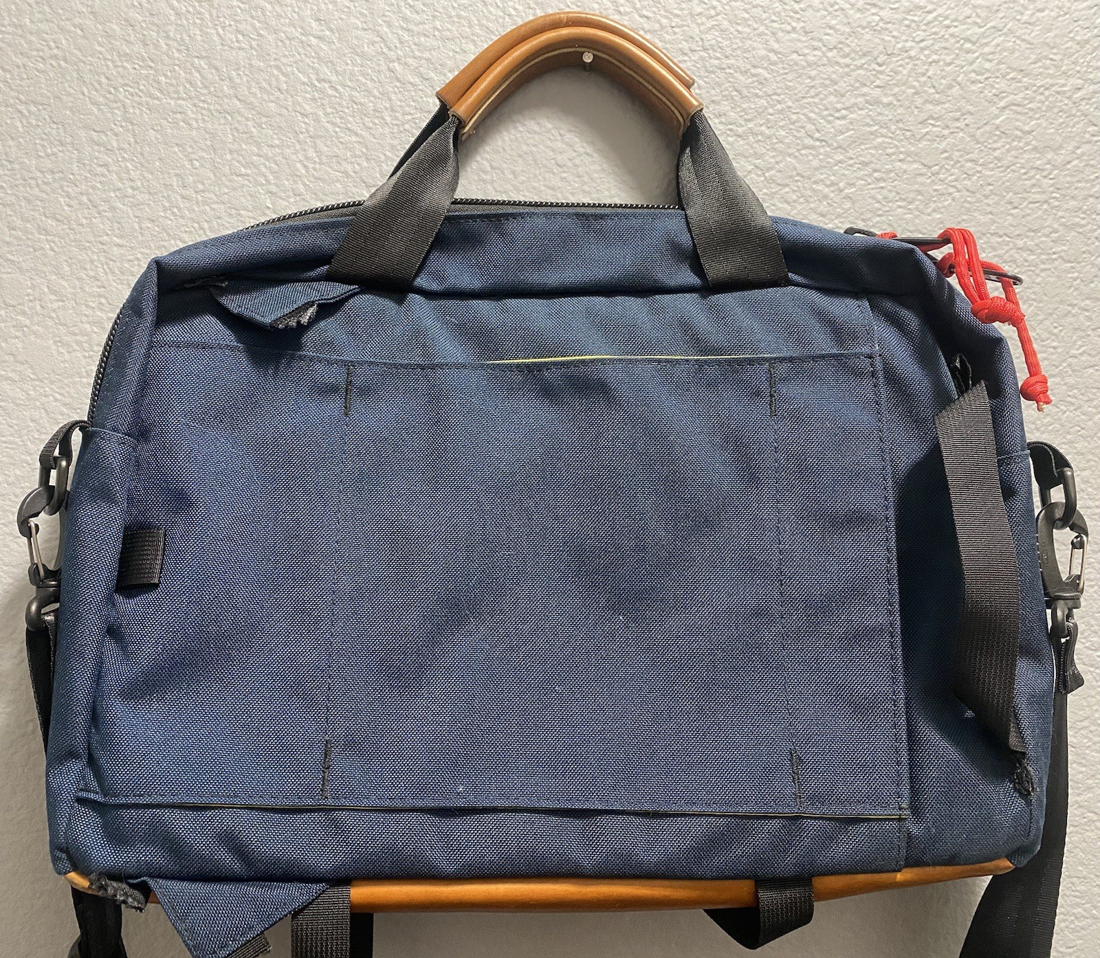 Topo Designs Commuter Briefcase Unisex Blue Leather Bottom 3-Way Backpack Laptop