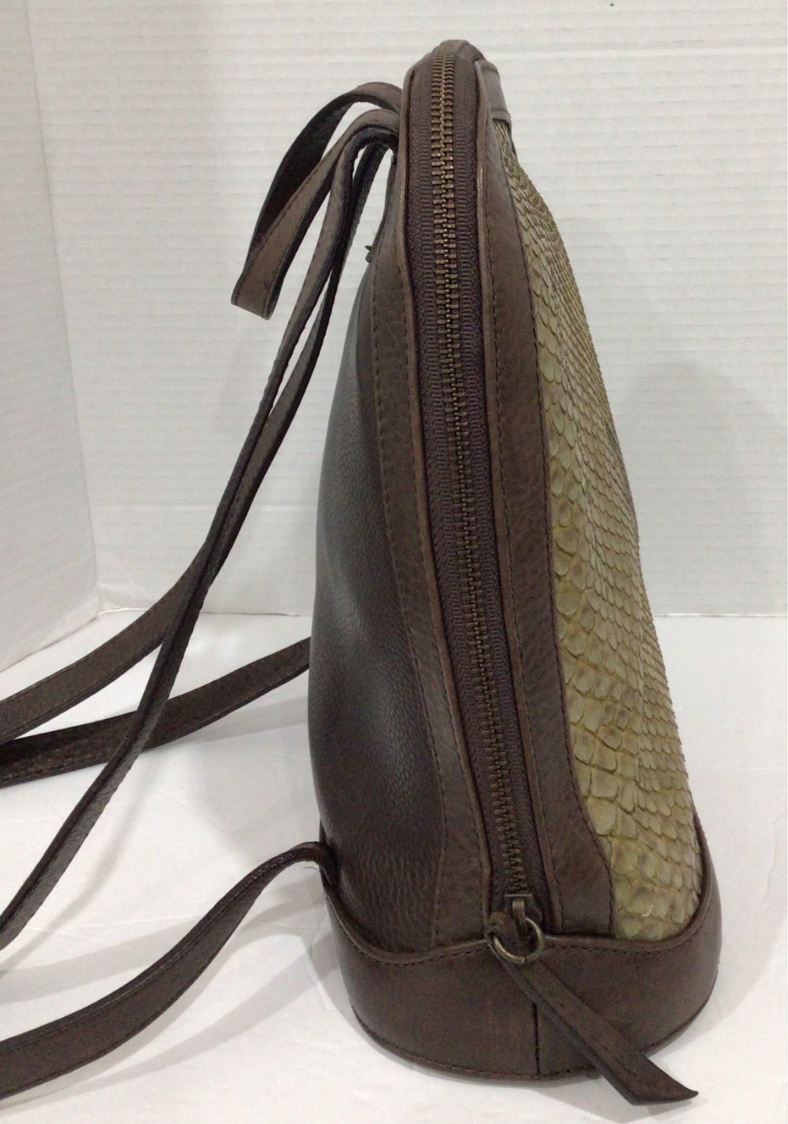 Animal Exotic Leather Backpack Snake Skin