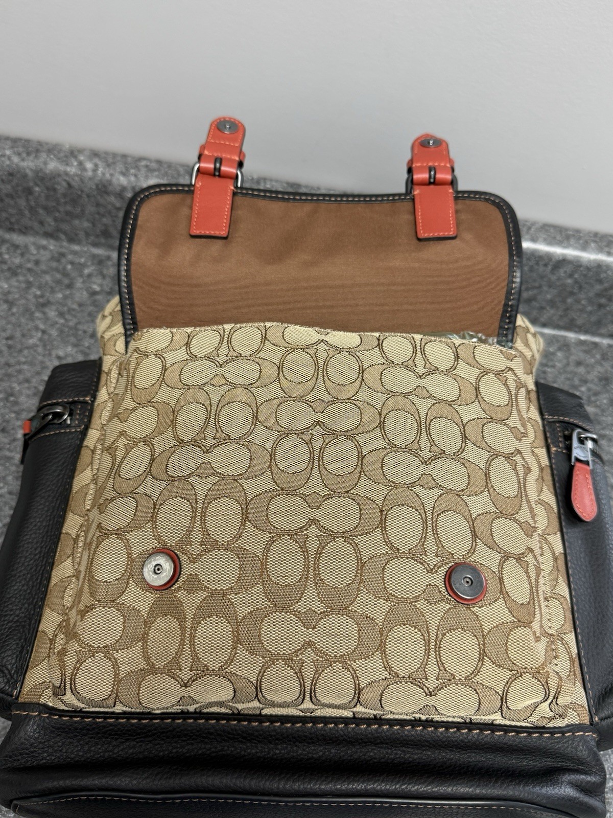 Coach Men’s Sprint Backpack In Signature Jacquard Canvas/Leather CT016 $750