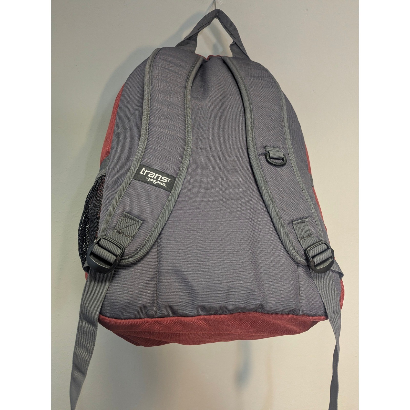 Trans by JanSport Backpack Burgundy Gray Large Multi Pocket School Travel Bag