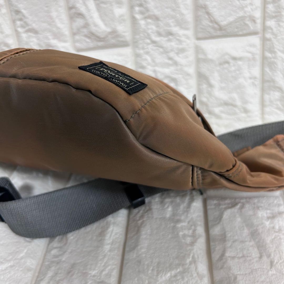 Authentic Porter Yoshida Bag Body Waist Bag Brown 20x37cm Excellent Condition