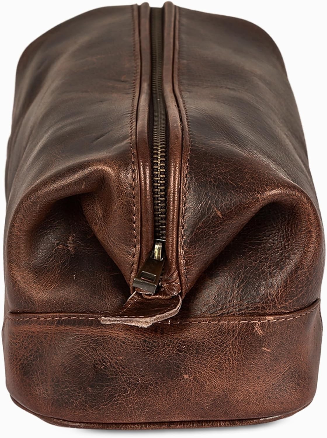 Leather Toiletry Bag for Men, Premium Dopp Kit, Travel Organizer, Size 10 inch