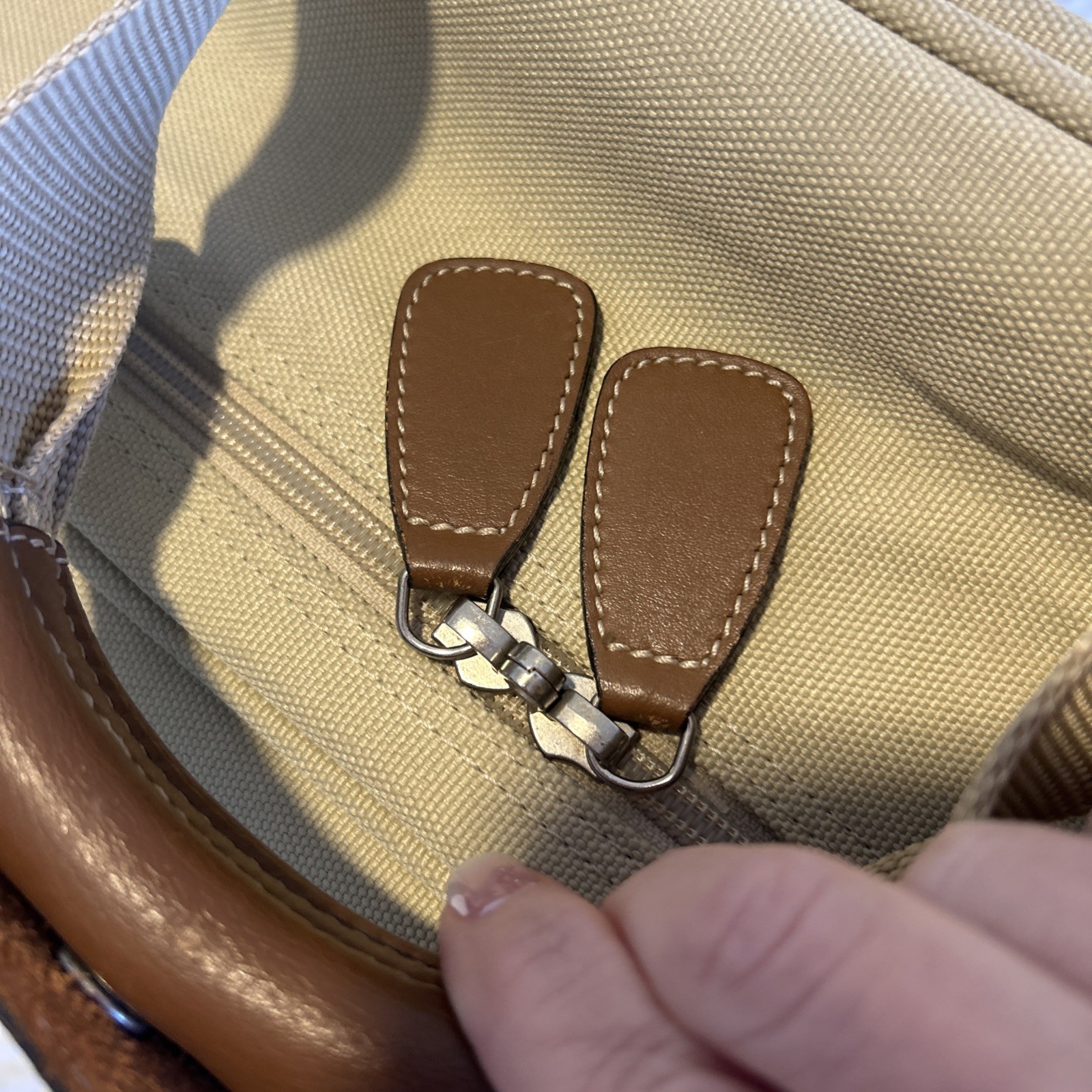 Lancel Paris Canvas Leather Weekend Carry-on Duffel Brown Tan Beige Luggage Exc