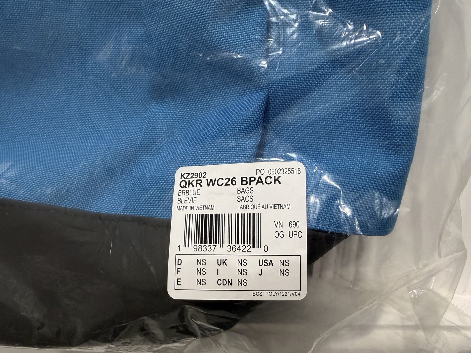 Adidas FIFA World Cup 26 Quaker Backpack Blue Official Licensed Promo NEW Sealed