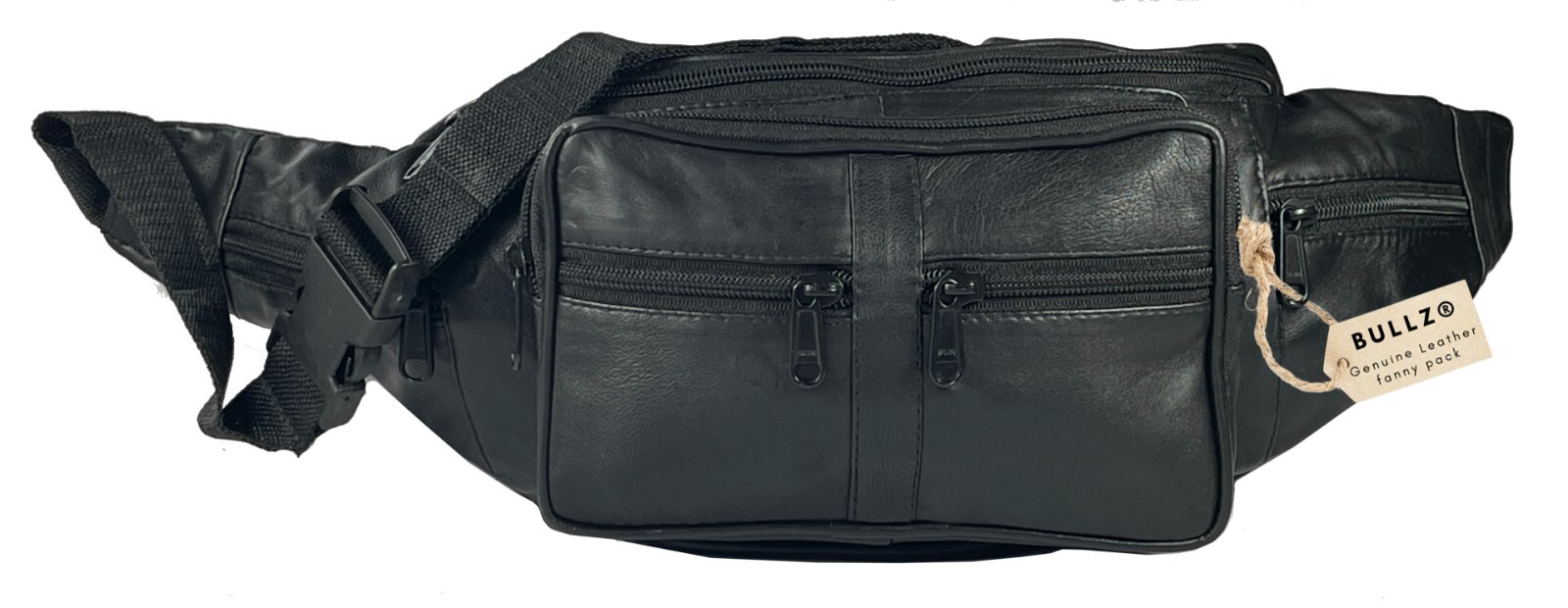 Bullz Lambskin Leather Medium Fanny Pack Travel Organizer Waist Bag