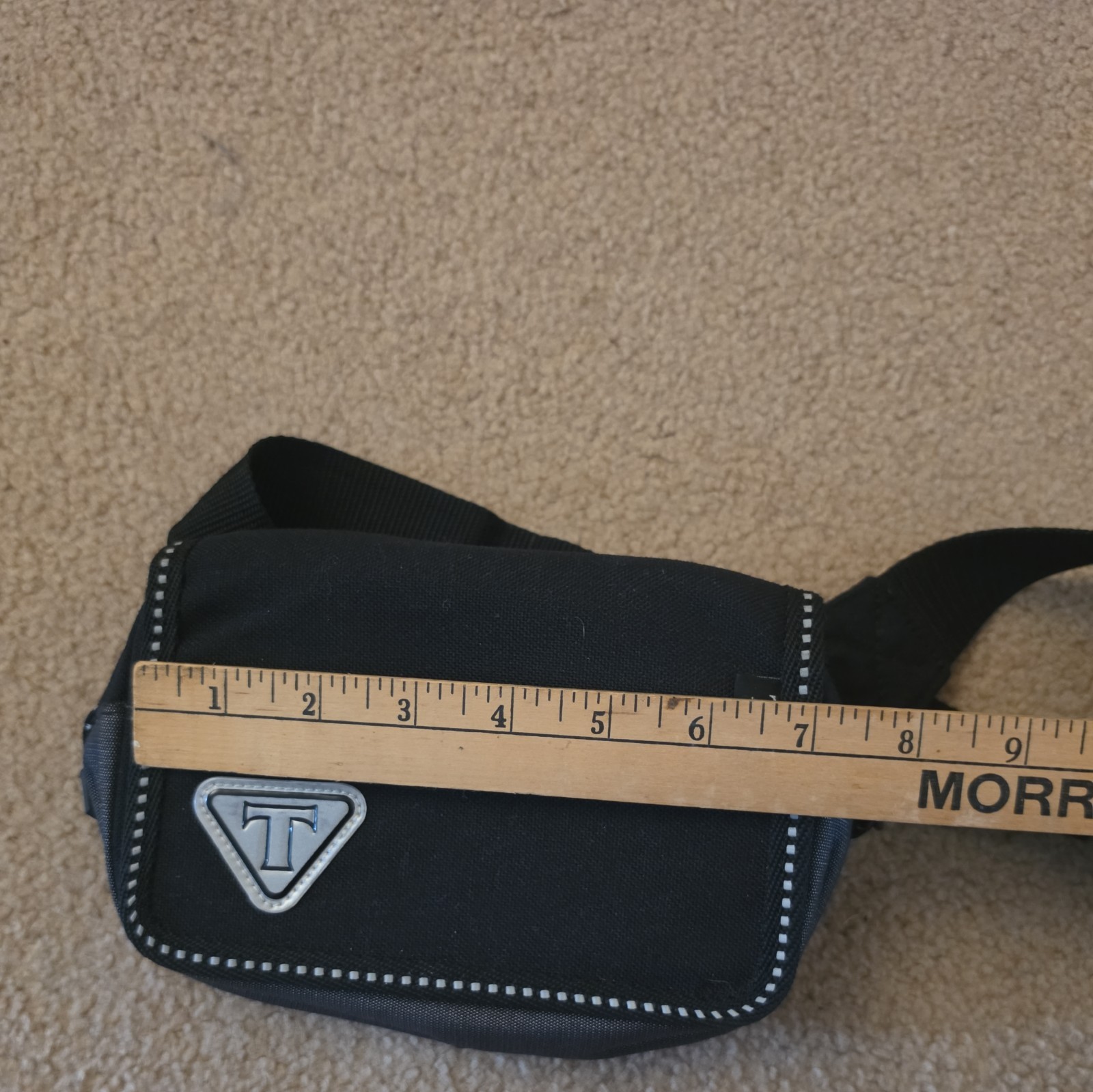 Triumph Motorcycles over-the-shoulder single-strap sling fanny bag black