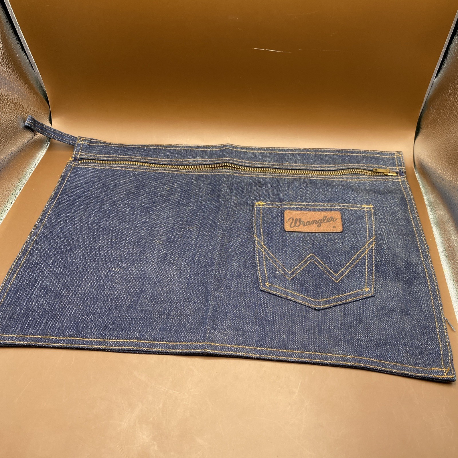 Wrangler Vintage Briefcase 1970s | Blue Denim Portfolio Travel Wallet