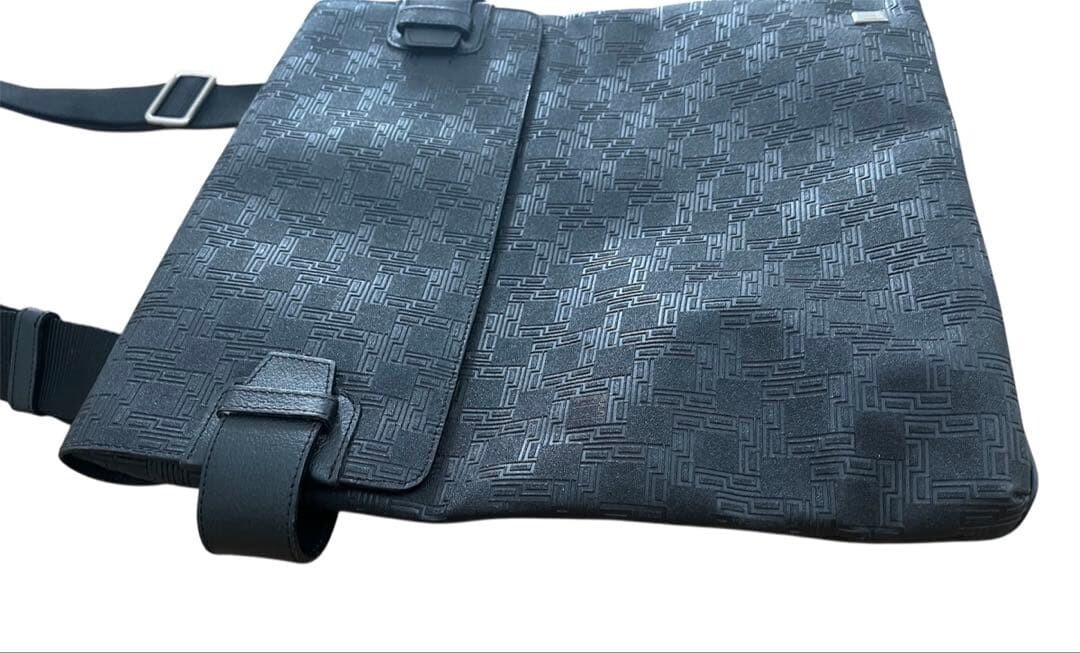 Dunhill D8 Black Shoulder Bag Men’s Slim Messenger Crossbody 33cm x 30cm