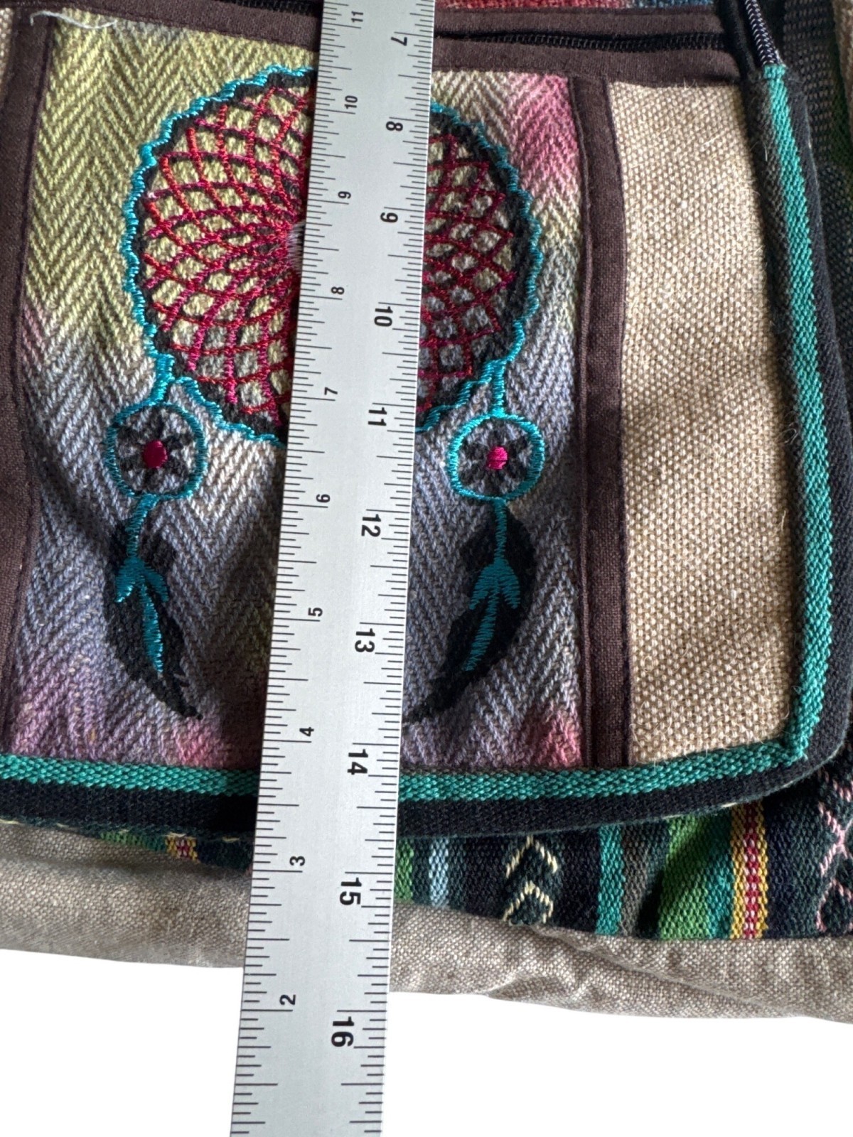 Himalayan Hemp Dreamcatcher Backpack Boho Festival Nepal Cotton Handcrafted NWT