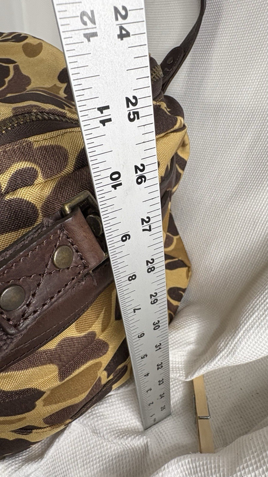 NWT Mission Mercantile Campaign Waxed Canvas Medium Camouflage Field Duffle Bag