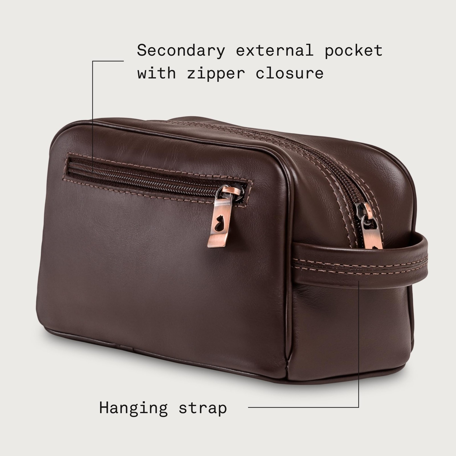 Nordweg Leather Toiletry Bag NW092 – Waterproof Lining, Internal and External
