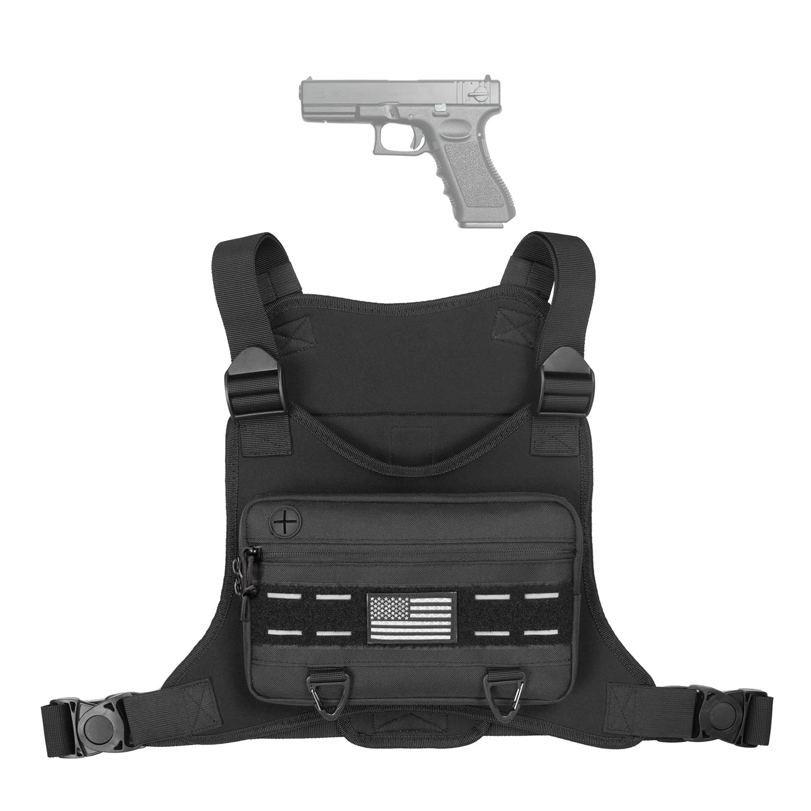 Sports Chest Bag for Men, Tactical Backpack Fits Most Pistol, Adjustable Anti…