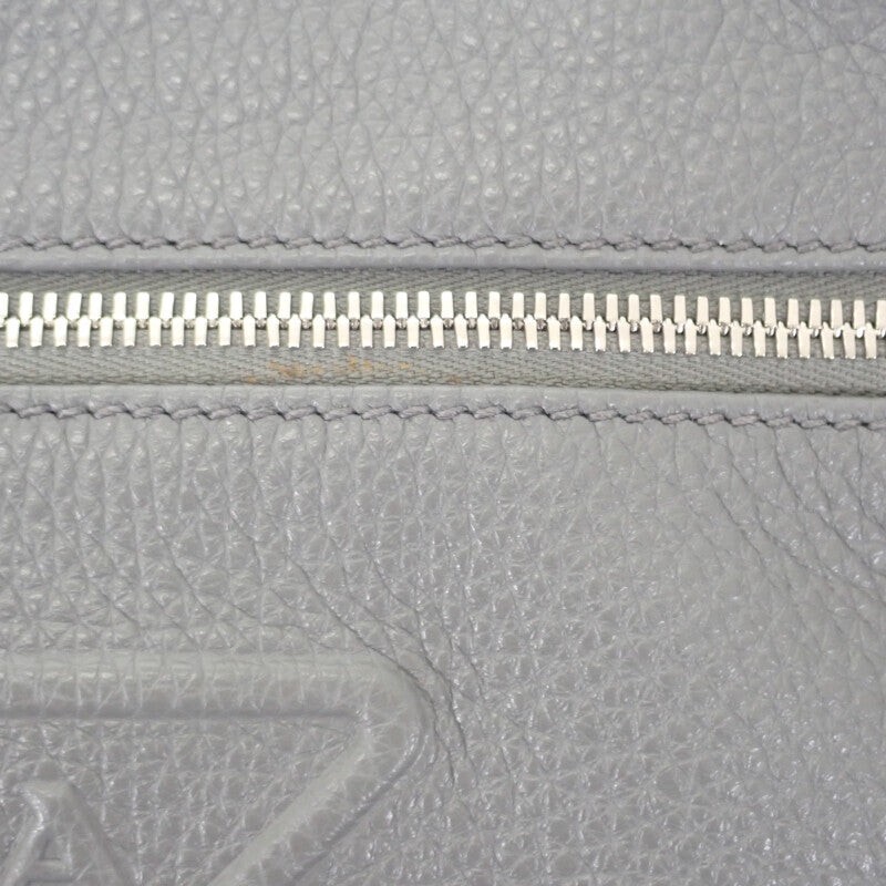 PRADA Vitello Dino Body Bag Leather Grey Silver Hardware Men’s ISY