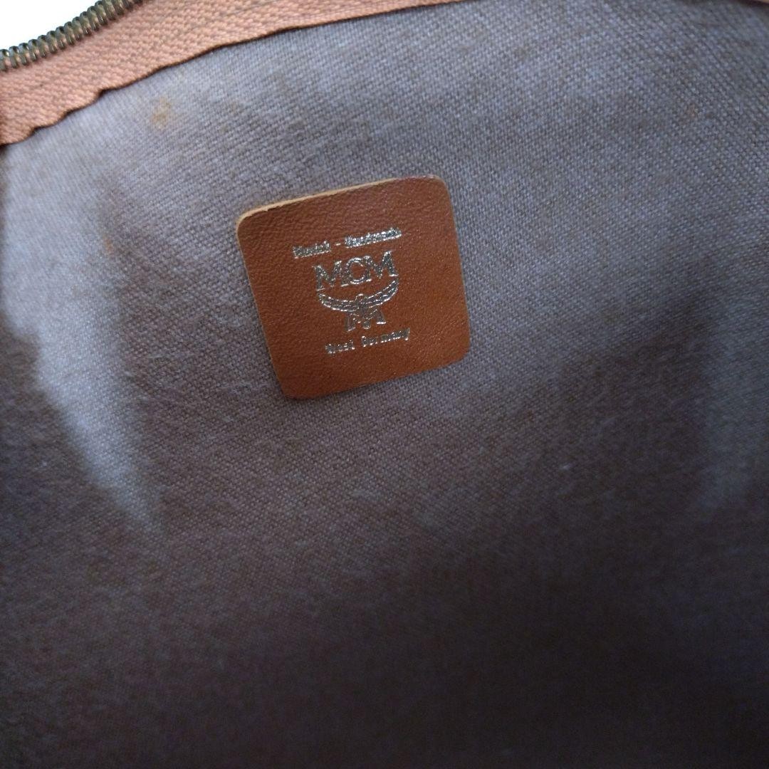 MCM Visetos Authentic Vintage Clutch Bag Brown Handbag Second Bag Travel Pouch