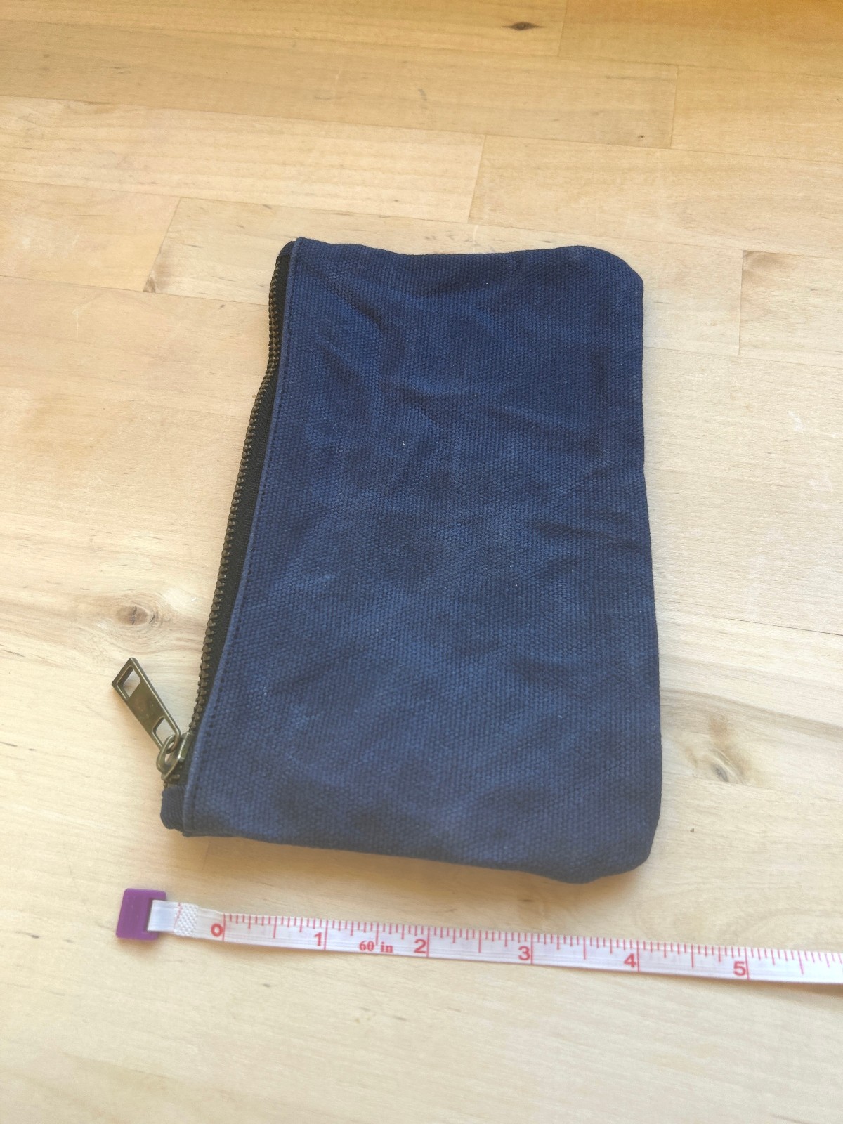 Fabric Canvas Pouches with Zipper Black, Blue- 12″x8″ (Qty 2) – 7″x4″ (Qty 2)