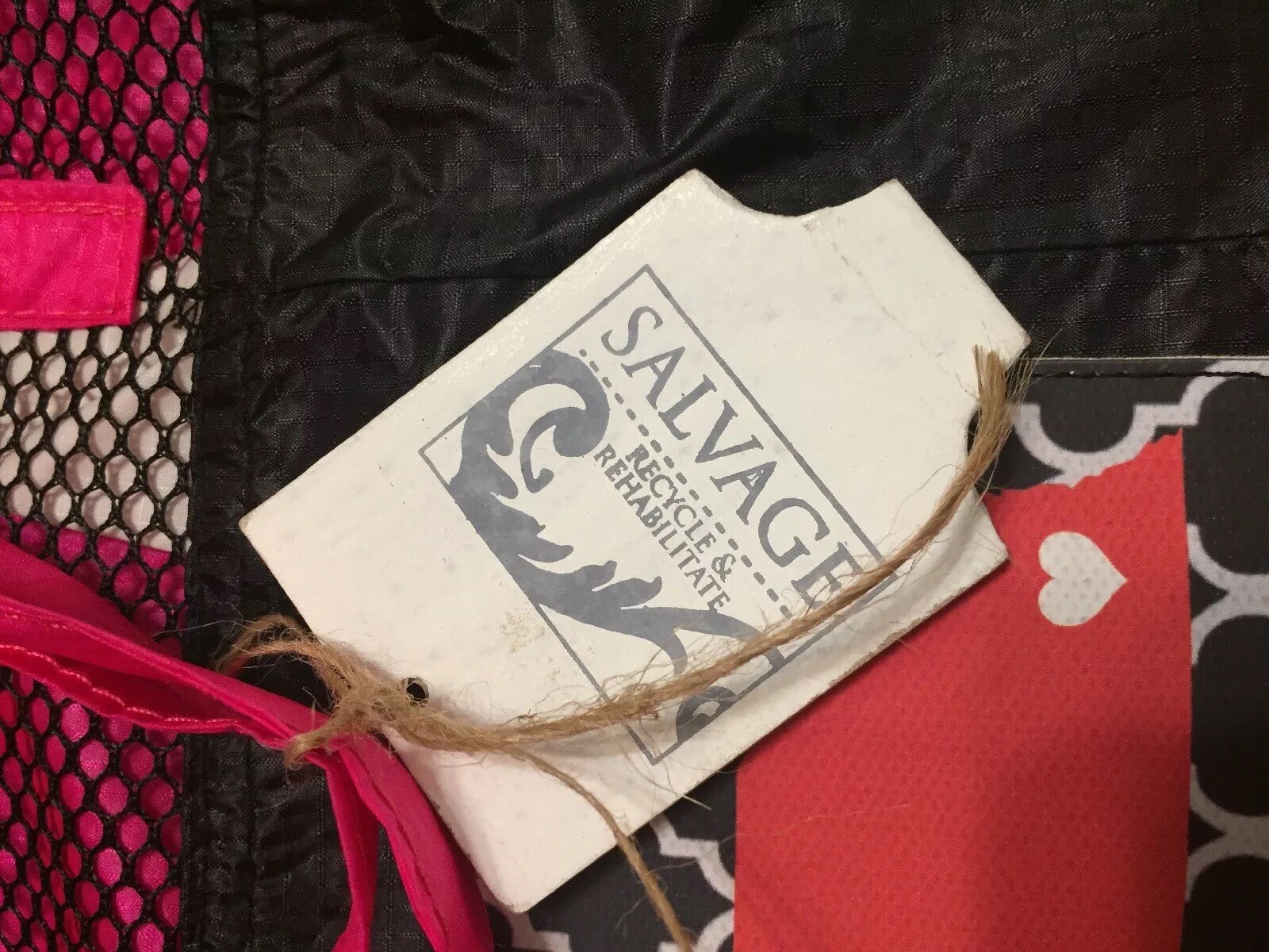 NWT Salvage Recycled Kite Fabric Bag Tote Made By The CCS Workshop Sri Lanka
