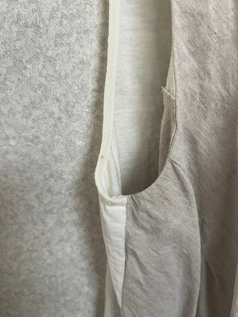 Morabito Premiere Linen Blend Sleeveless Top Gray S Spring/Summer Asymmetric