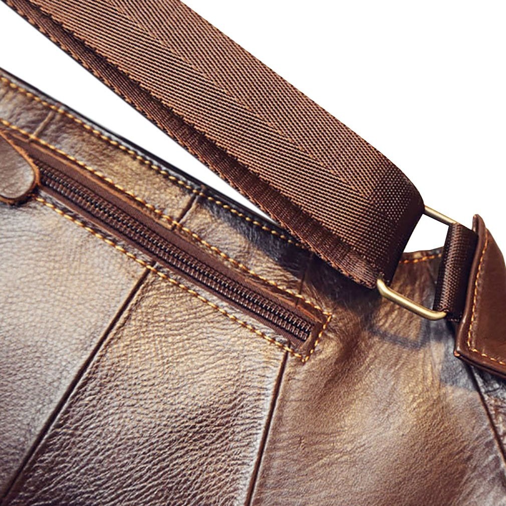 Vintage Leather Sling Bag Backpack for Men Crossbody Shoulder Chest Daypack Back