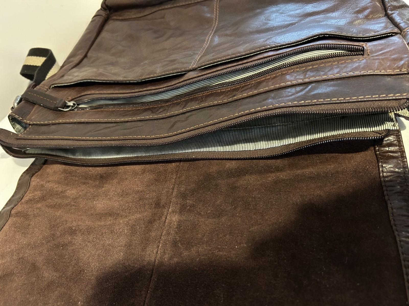 Jack Georges Spikes & Sparrow Brown Leather Briefcase Bag