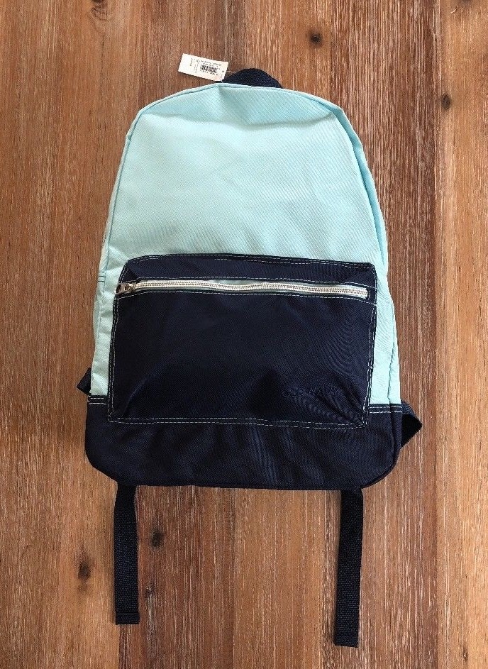 NWT Old Navy Two Tone Blue Backpack Bookbag Kids Boys Girls – 16″