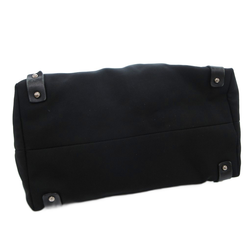 BALLY Men’s Briefcase Canvas Leather Black 13×7.5×4.7in Vintage Condition B